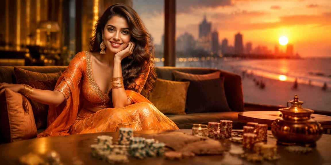Live casino dealer hosting Teen Patti game